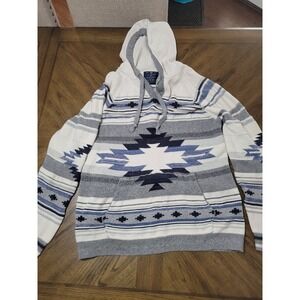 American Eagle Outfitters Southwestern Aztec Print Hoodie Sweater Pullover XL